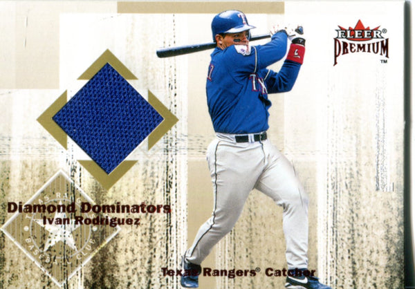 Ivan Rodriguez 2001 Fleer Game Worn Jersey Card