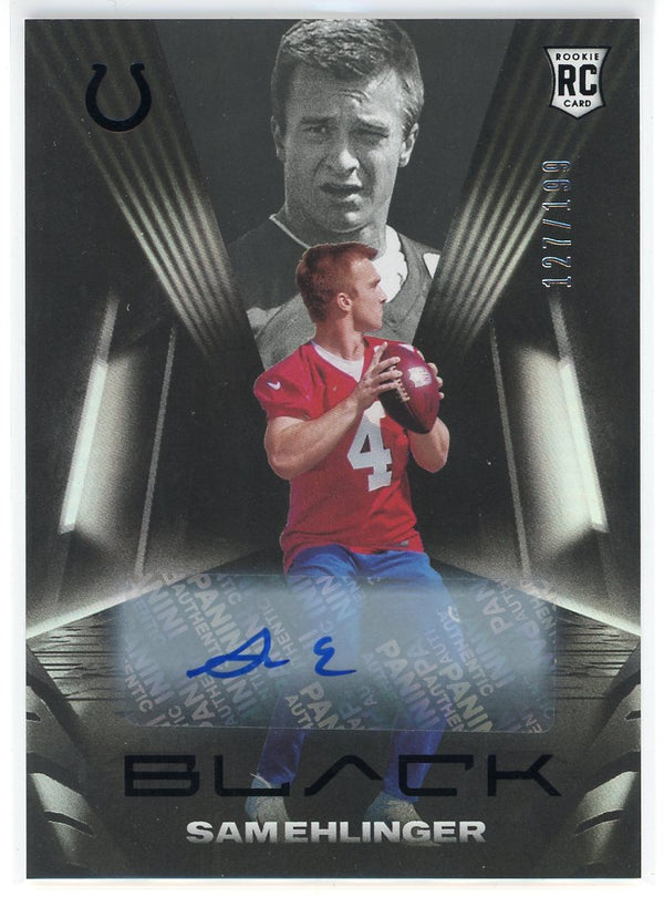Sam Ehlinger Autographed 2021 Panini Black Rookie Card
