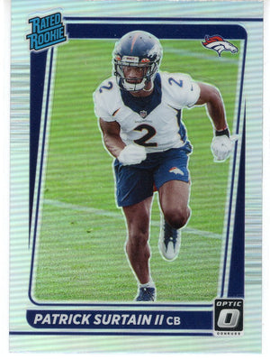 Patrick Surtain II 2021 Panini Donruss Optic Silver Prizm Rated Rookie Card #P-330