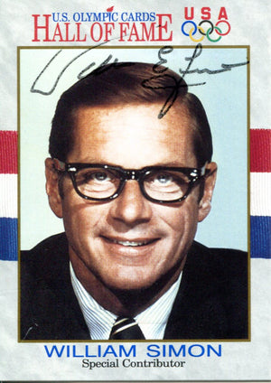 William Simon Autographed 1991 Impel Olympic HOF Card