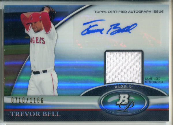 Trevor Bell Autographed Topps Jersey Card #710/1166