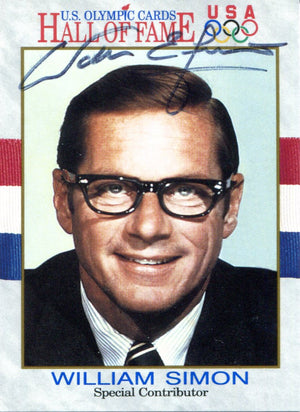 William Simon Autographed 91' Impel Olympic Hall of Fame Card