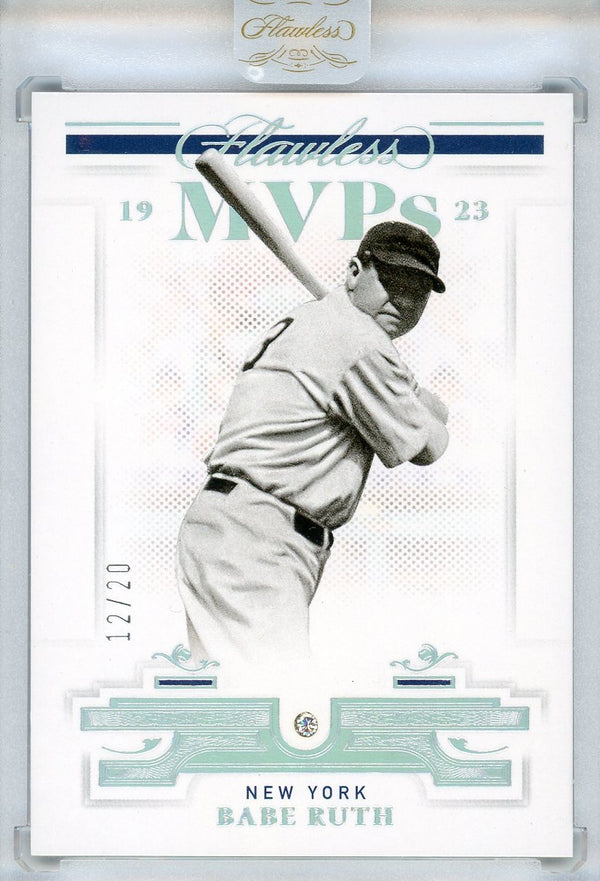 Babe Ruth 2021 Panini Flawless 1923 MVP Diamond Card #63