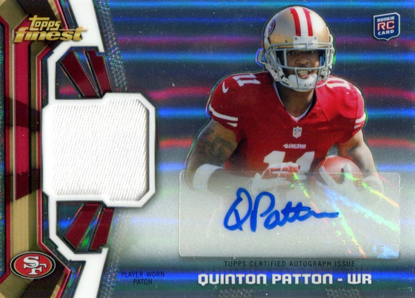 Quinton Patton Autographed 2013 Topps Finest Rookie Jersey Card