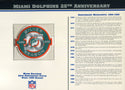 Miami Dolphins Unsigned 25th Anniversary Patch with Card