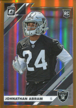 Johnathan Abram 2019 Donruss Optic Orange Prizm Rookie Card 32/199