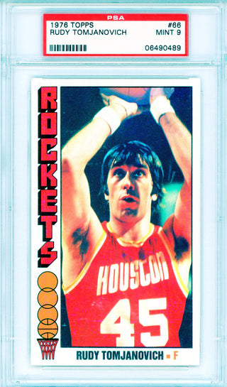 Rudy Tomjanovich 1976 Topps Card #66 (PSA Mint 9)