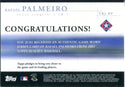 Rafael Palmeiro 2002 Topps Game Worn Jersey Card