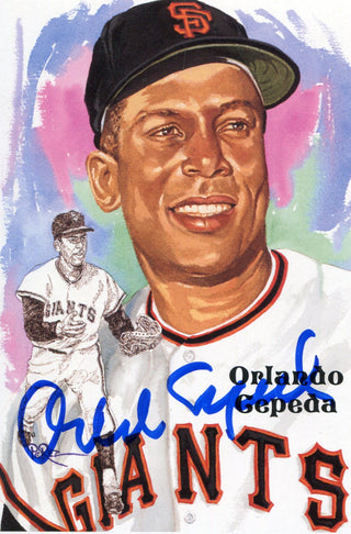 Orlando Cepeda Autographed Perez-Steele Postcard #5973/10000