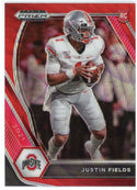 Justin Fields 2021 Panini Prizm Draft Picks Red Prizm Rookie Card #121