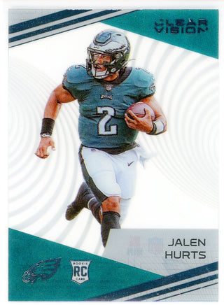 Jalen Hurts 2020 Panini Chronicles Clear Vision Rookie Card #CV-22