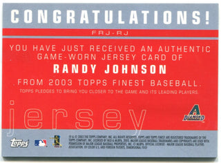 Randy Johnson Topps Finest Jersey Card 2003