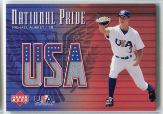 Michael Aubrey 2003 Upper Deck National Pride USA Game Used Relic Card