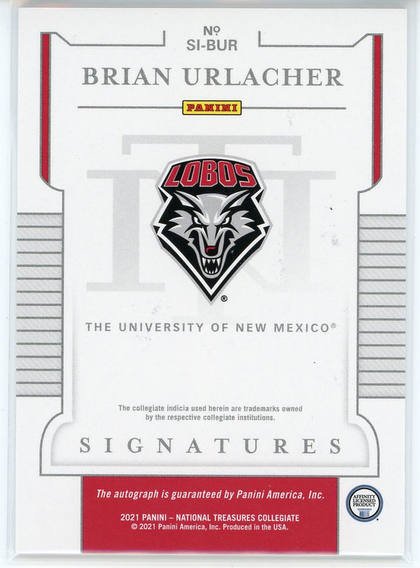 Brian Urlacher Autographed 2021 Panini National Treasures Collegiate Card