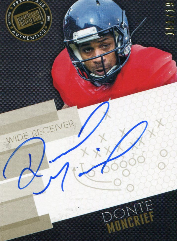 Donte Moncrief Autographed PressPass Card #151/199