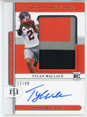 Tylan Wallace Autographed 2021 Panini National Treasures Collegiate Rookie Card