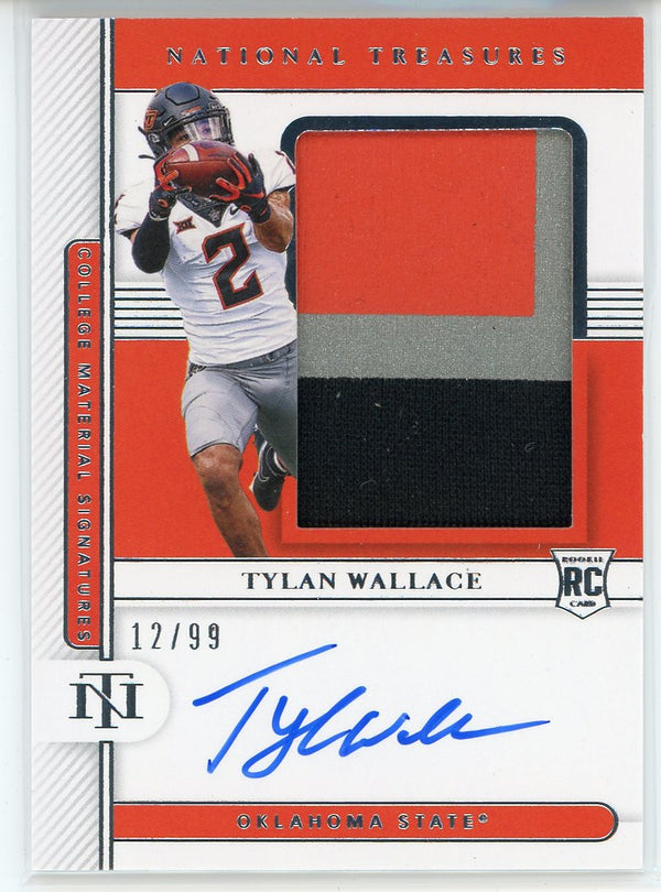Tylan Wallace Autographed 2021 Panini National Treasures Collegiate Rookie Card
