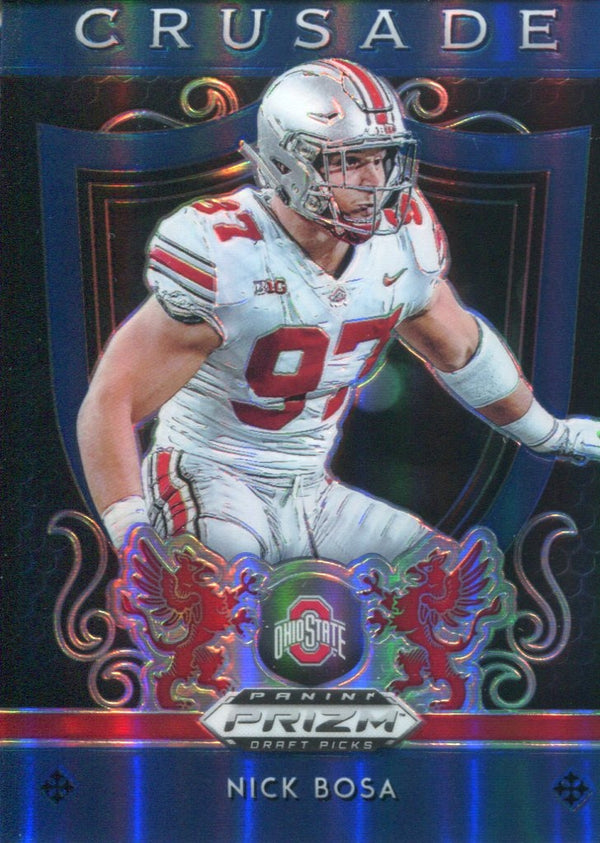 Nick Bosa 2019 Panini Prizm Draft Picks Blue Refractor Rookie Card