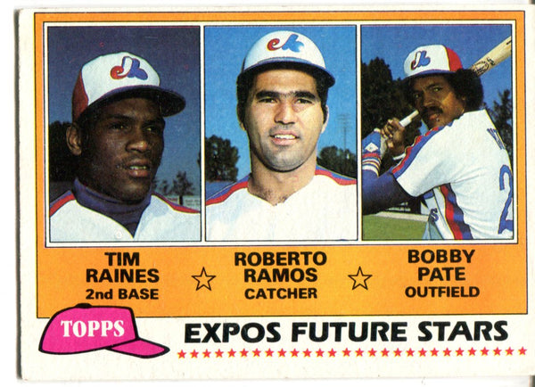 Tim Raines 1981 Topps Expos Future Stars Rookie Card