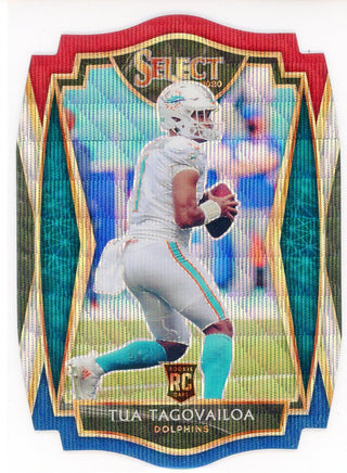 Tua Tagovailoa 2020 Panini Select Premier Level Die Cut Prizm Rookie Card #145