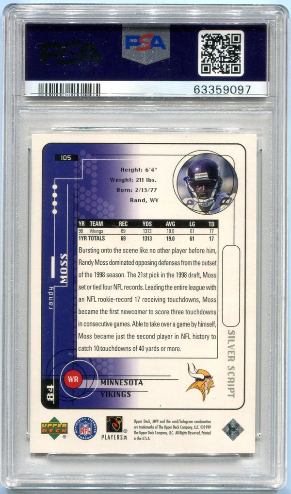 Randy Moss 1999 Upper Deck Silver Script (PSA 10)