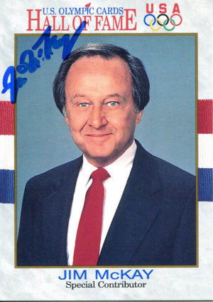 Jim McKay Autographed 1991 Impel Olympic HOF Card