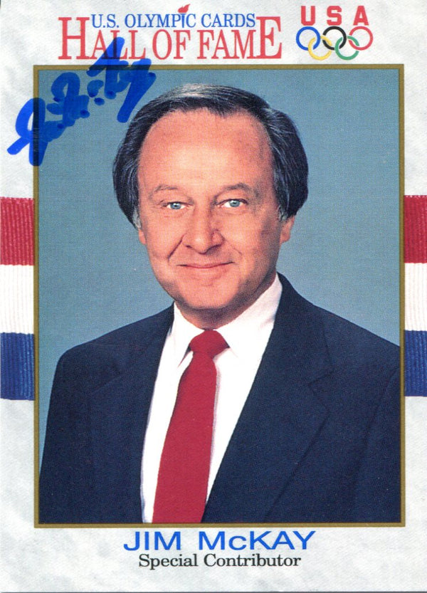 Jim McKay Autographed 1991 Impel Olympic Hall of Fame Card