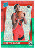 Scottie Barnes 2021-22 Panini Donruss Optic Rated Rookie Red/Green Choice Prizm Card #186