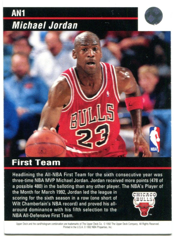 Michael Jordan Upper Deck 1992 All-NBA Team