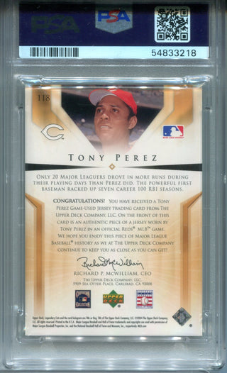 Tony Perez 2004 SP Legendary Cuts #118 PSA GEM MT 10 Card 1/1