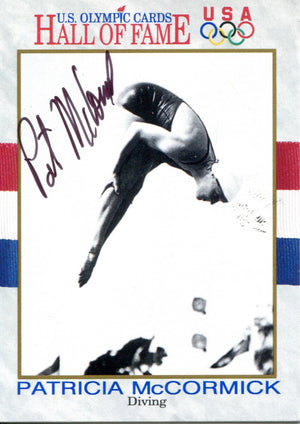 Patricia McCormick Autographed 1991 Impel Olympic Hall of Fame Card
