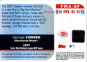 George Foster 2003 Topps Finest Moments Autographed Card