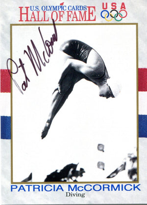 Patricia McCormick Autographed 91' Impel Olympic Hall of Fame Card