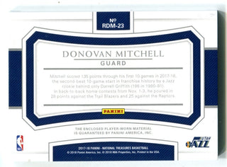 Donovan Mitchell 2017-18 Panini Rookie Dual Materials #RDM23 (19/25)