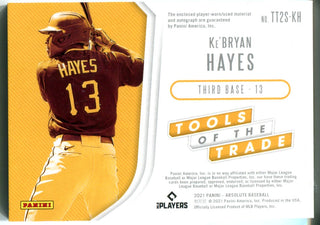 Ke'Bryan Hayes 2021 Panini Absolute Tools Of The Trade Dual Patch/Autographed Rookie Card #22/49