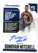 Donovan Mitchell 2017-18 Panini Chronicles Autographed Card 47/49 #CADML