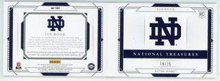 Ian Book Autographed 2021 Panini National Treasures Collegiate Rookie Booklet Card