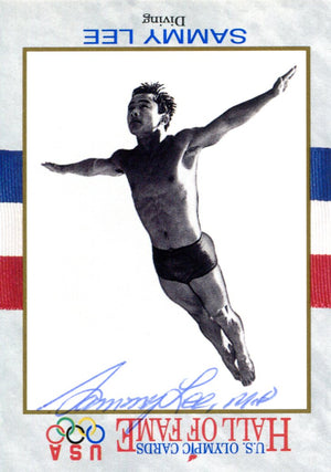 Sammy Lee Autographed 1991 Impel Olympic HOF Card
