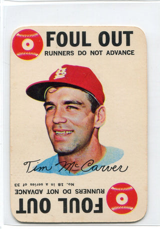 Tim McCarver 1968 Topps Game Foul Out Card #18