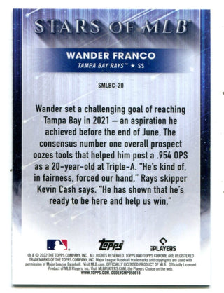 Wander Franco 2022 Topps Chrome Stars of MLB #SMLBC RC
