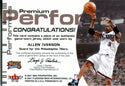 Allen Iverson 2001 Fleer Game Worn Jersey Card