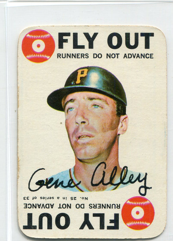 Gene Alley 1968 Topps Game Fly Out Card #25