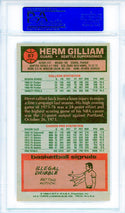 Herm Gilliam 1976 Topps Card #87 (PSA Gem Mint 10)