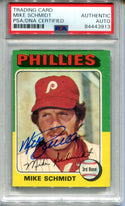 Mike Schmidt Autographed 1975 Topps PSA AUTO Authentic Card