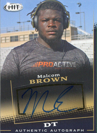 Malcom Brown Autographed 2014 Sage Rookie Card