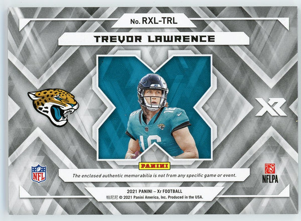 Trevor Lawrence 2021 Panini XR Rookie XL Materials Card #RXL-TRL