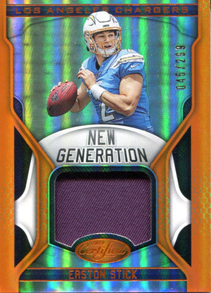 Easton Stick 2019 Panini Certified Jersey Card