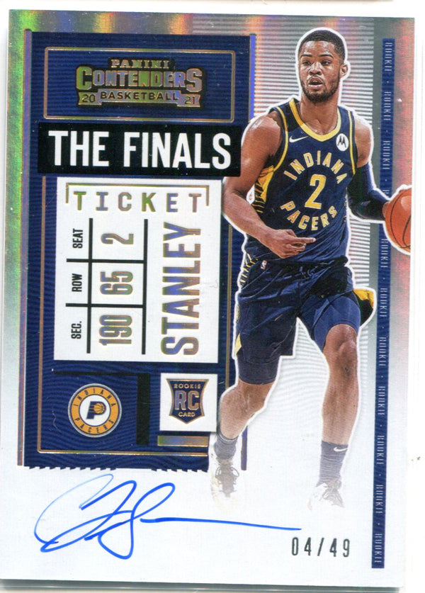 Cassius Stanley 2021 Panini Contenders Autographed Rookie Card #4/49