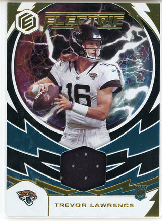 Trevor Lawrence 2021 Panini Elements Electric Rookie Jersey Card #ELE-TRL
