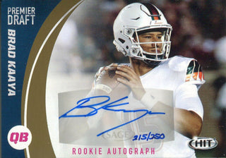 Brad Kaaya Autographed 2017 Sage Hit Rookie Card